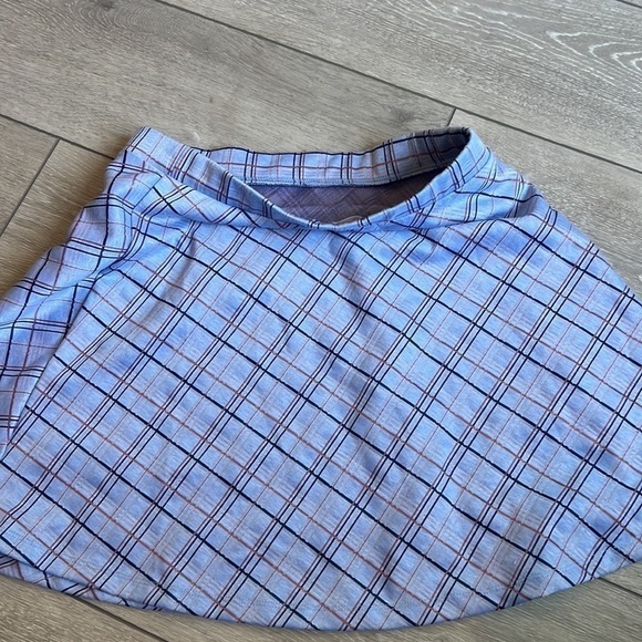 ALTAR’D state blue plaid elastic waist skater casual skirt size large - Picture 7 of 7